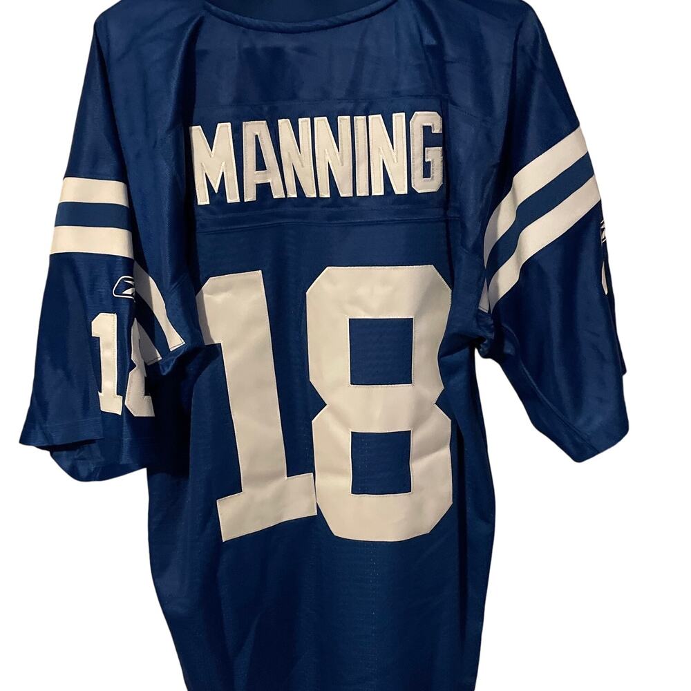 NWOT Vintage Manning Indianapolis Colts Reebok NFL Football Jersey XL Length +2